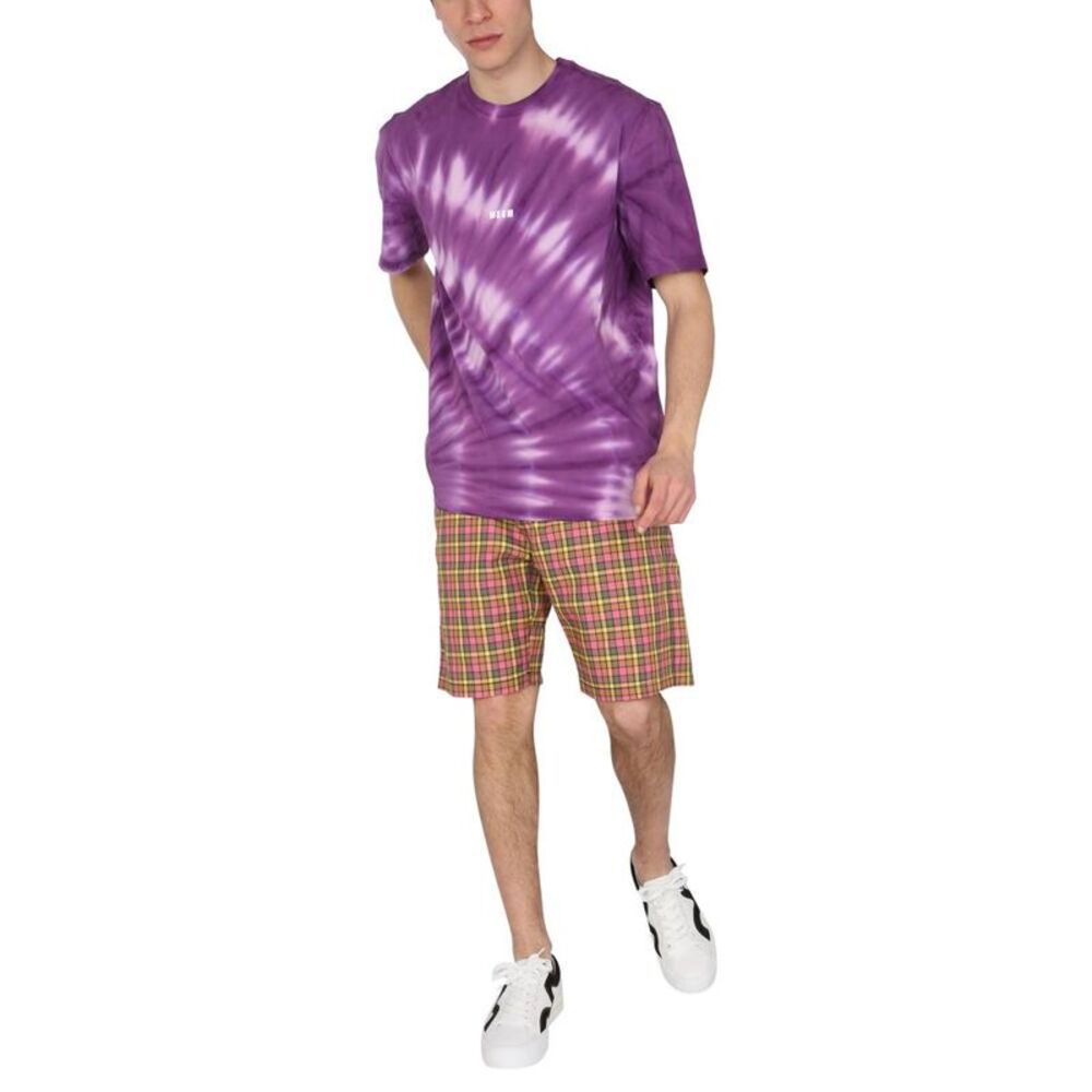 MSGM Men's Tie-Dye Logo T-Shirt Men LILAC T-Shirts